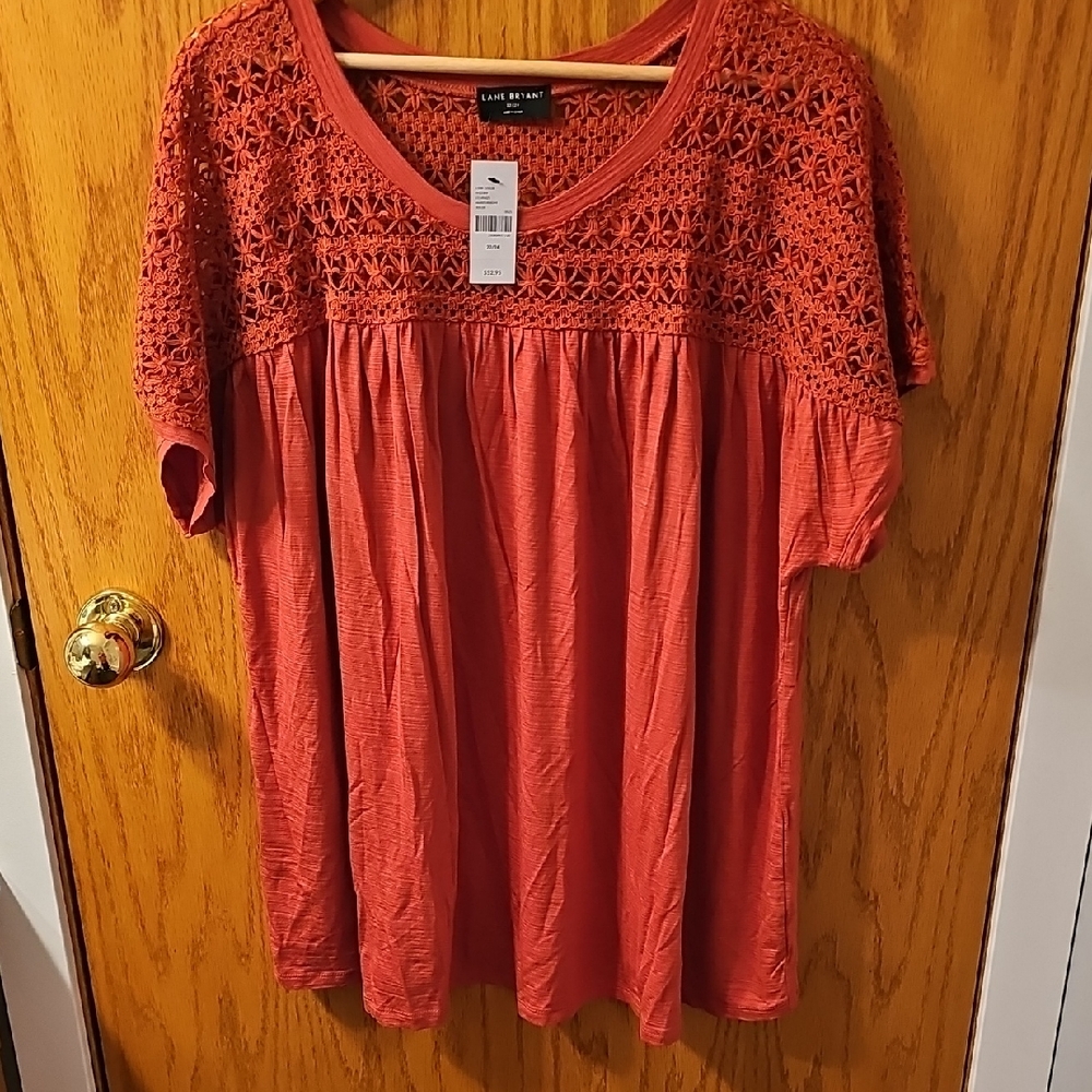 Lane Bryant Women's Vibrant Crochet Blouse - Size 22/24 - NEW WITH TAGS